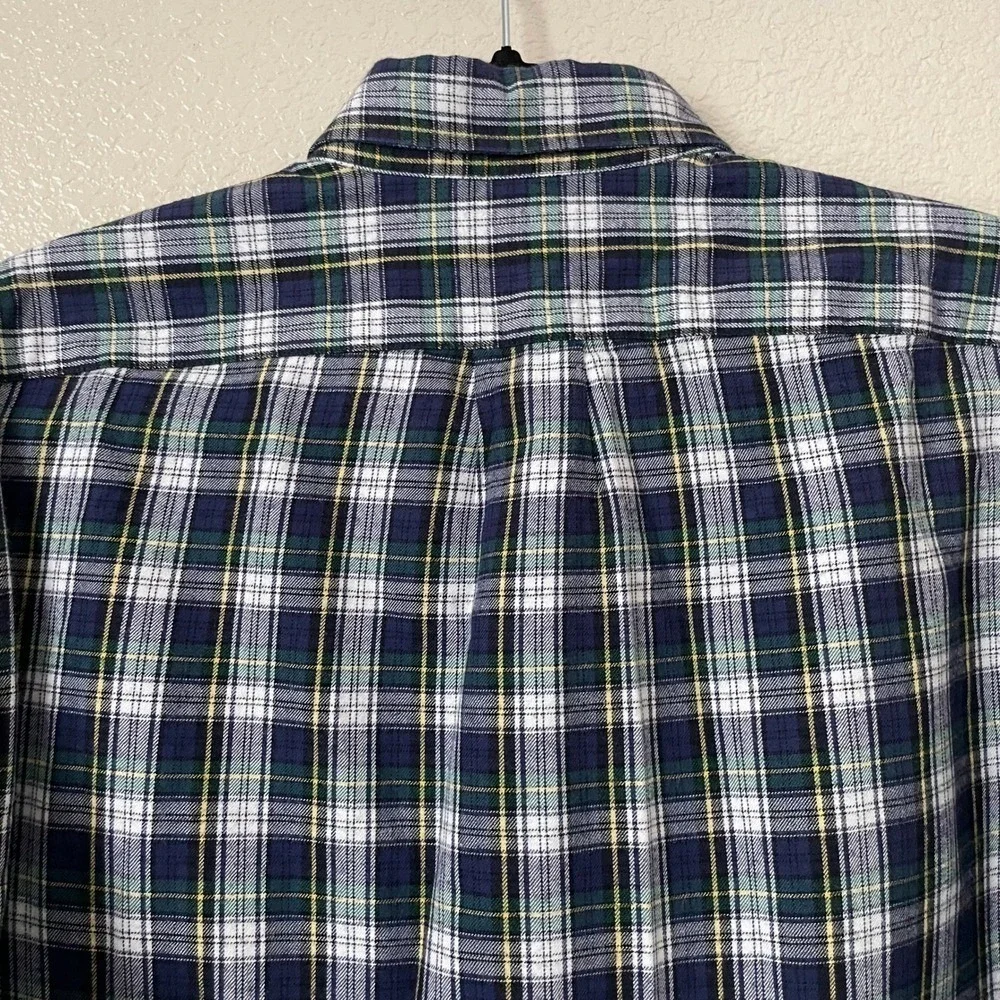 J. Crew Shirt Mens Medium Slim Fit Brushed Twill‎ Plaid Long Sleeve Button Down
